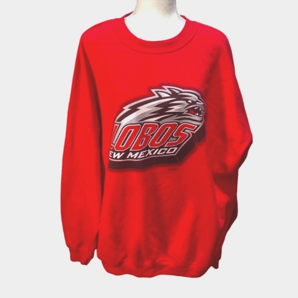 Vintage 90s University New Mexico LOBOS Sweatshirt Crewneck Size 3X